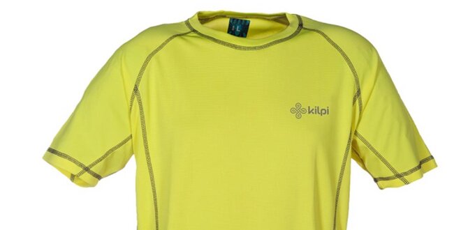 Pánske žlté funkčné tričko s kontrastnými švami Kilpi
