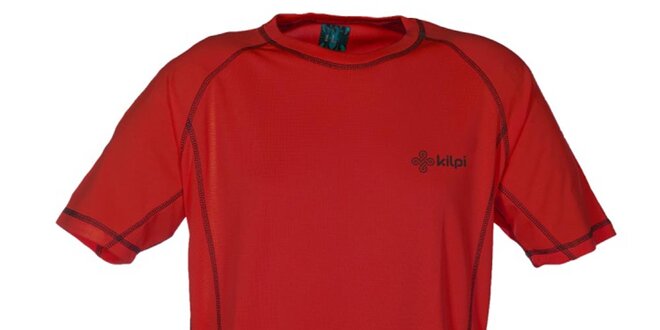 Pánske červené funkčné tričko s kontrastnými švami Kilpi