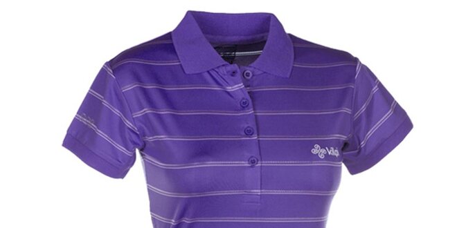 Dámske fialové pruhované polo tričko Kilpi
