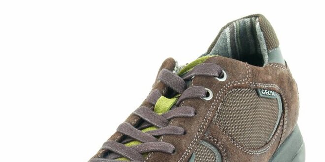 Pánske hnedé semišové topánky Geox