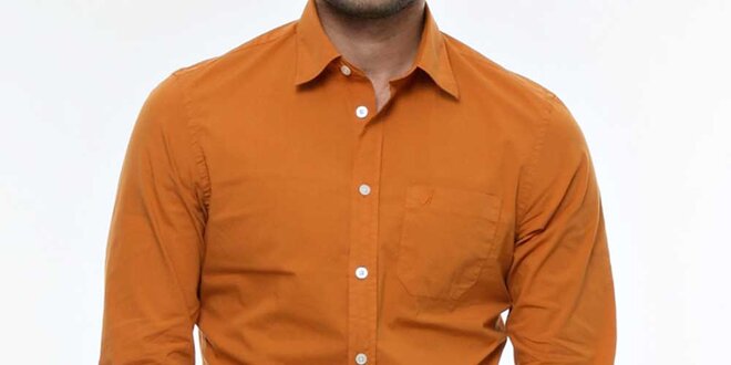 Pánska tmavo oranžová košeľa Nautica