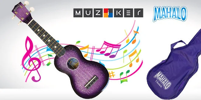 Detské ukulele s obalom a DVD školou