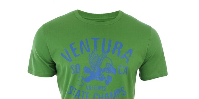 Pánske zelené tričko s potlačou Timeout