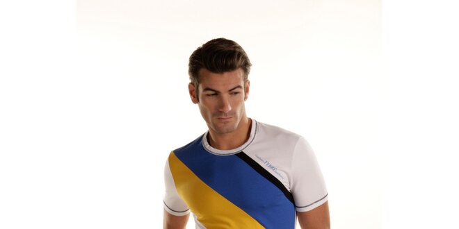Pánske biele tričko Gianfranco Ferré s pruhmi