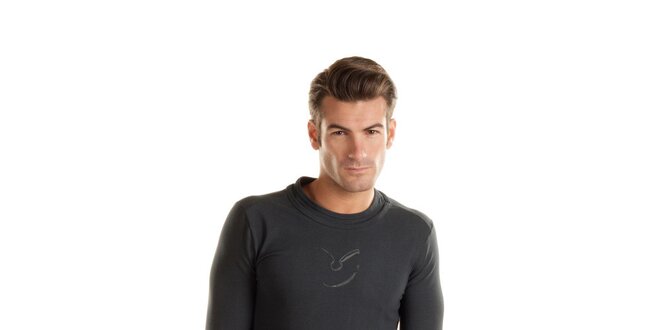 Pánske tmavo šedé tričko Gianfranco Ferré s dlhým rukávom