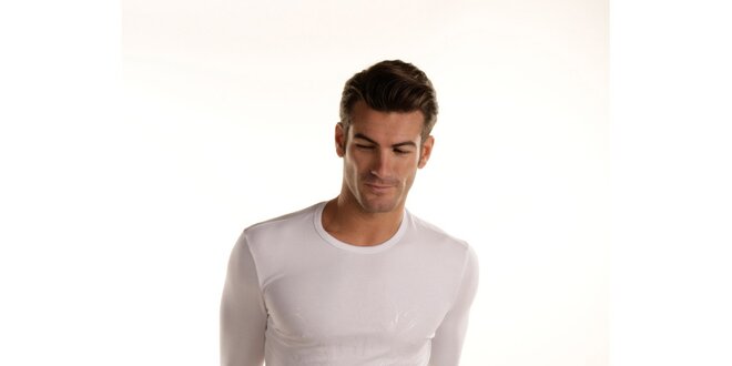 Pánske biele tričko Gianfranco Ferré s dlhým rukávom