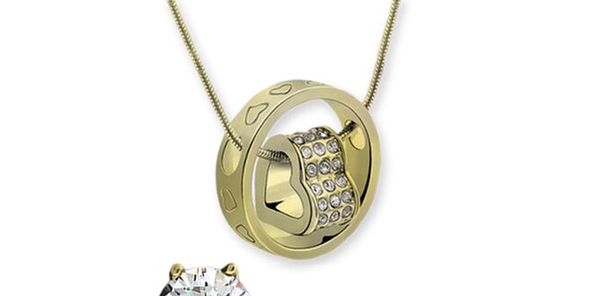 Dámska sada šperkov s kamienkami Swarovski Elements - jemné náušnice a náhrdelník