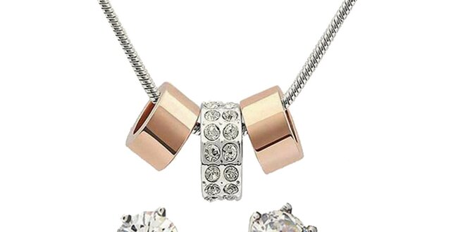 Dámska sada šperkov Swarovski Elements - náušnice a náhrdelník