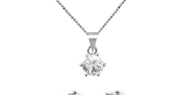 Dámska sada šperkov s kamienkami Swarovski Elements - náušnice a náhrdelník