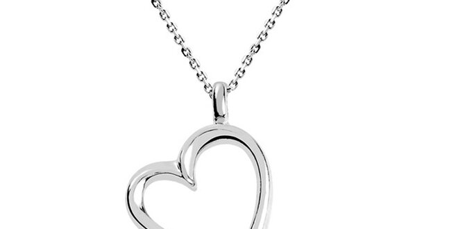 Dámsky srdcový náhrdelník s kamienkom Swarovski Elements