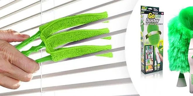 Super rotačná prachovka Go DUSTER plus čistiť žalúzií z mikrovlákna