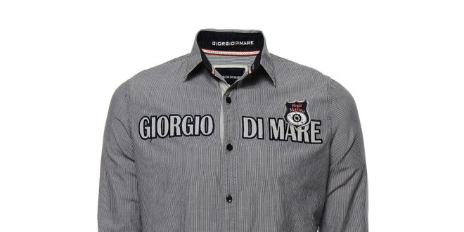 Pánska pruhovaná košeľa s výšivkami Giorgio di Mare