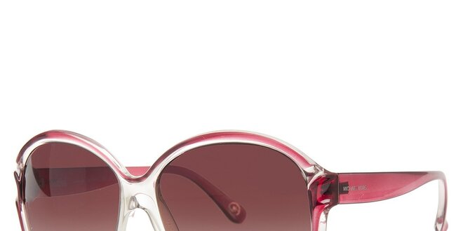 Dámske transparentné slnečné okuliare Michael Kors s ružovými detailami
