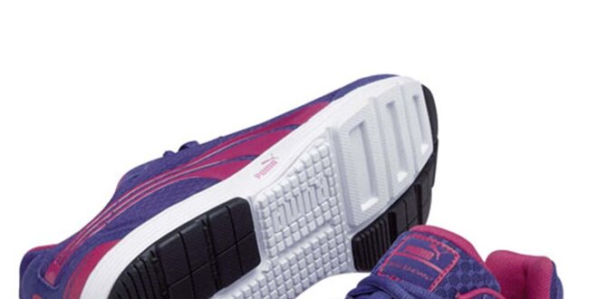 Dámske fialovomodré športové tenisky s farebnými detailmi Puma