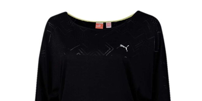Dámske čierne športové tričko s potlačou Puma