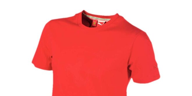 Červené tričko so znakom Ferrari Puma