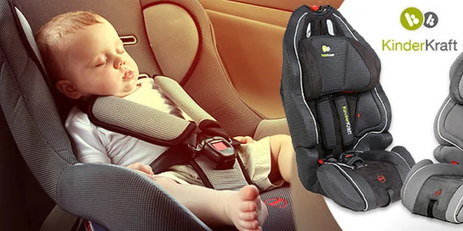Detské autosedačky KinderKraft - šedej, alebo čiernej farbe