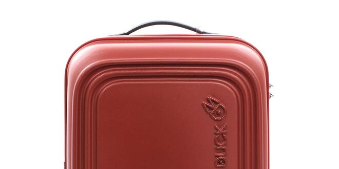 Červenooranžový cestovný kufor na kolieskach Mandarina Duck