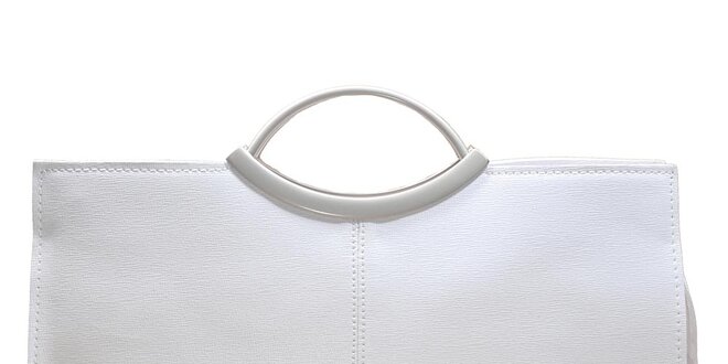 Dámska kožená kabelka v bielej farbe Giulia