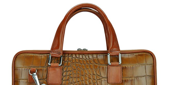 Dámska dvojfarebná kabelka s krokodílim vzorom Giulia