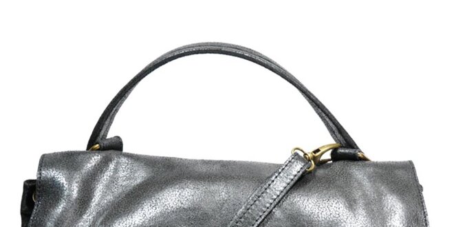 Dámska čierna kabelka so zámčekom Giulia