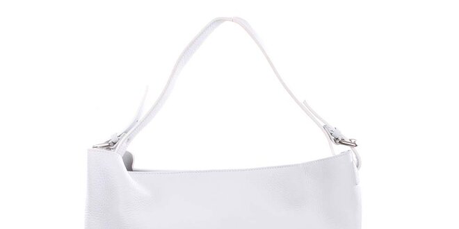 Dámska kožená kabelka v bielej farbe Puntotres