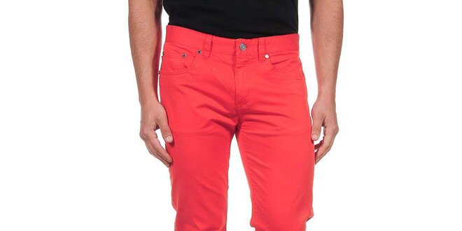 Pánske výrazné červené nohavice Calvin Klein