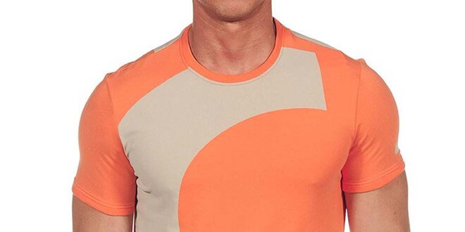 Pánske oranžové tričko s iniciálami Calvin Klein