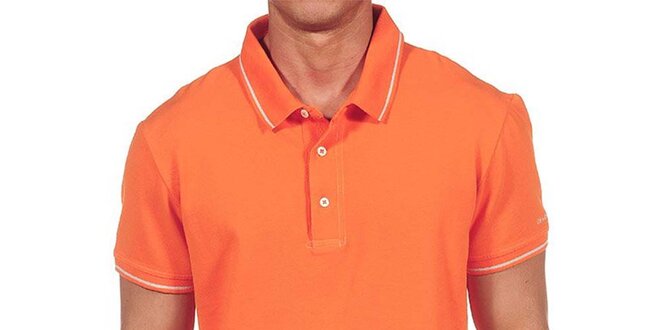 Pánske oranžové polo tričko Calvin Klein
