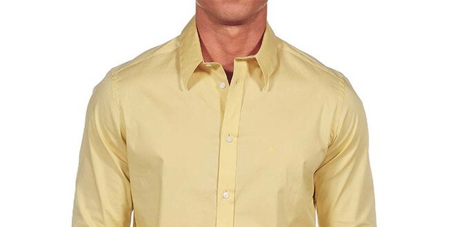 Pánska svetlo žltá košeľa Calvin Klein