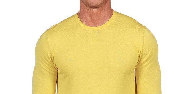 Pánsky žltý sveter Calvin Klein