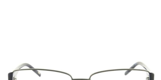 Dámske obdĺžnikové okuliarové rámy s modrými stranicami Furla