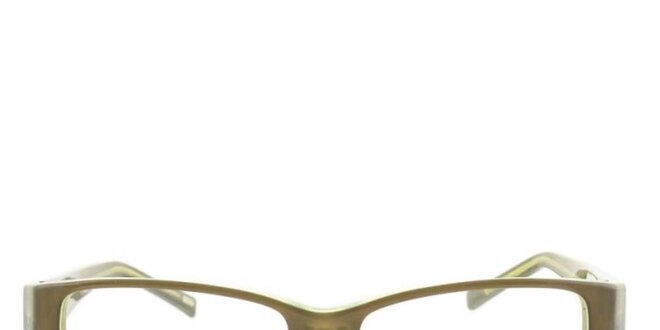 Dámske zelené okuliarové rámy s pevnými stranicami Furla