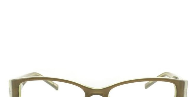 Dámske okuliarové rámy s pevnými stranicami v odtieňoch zelenej Furla