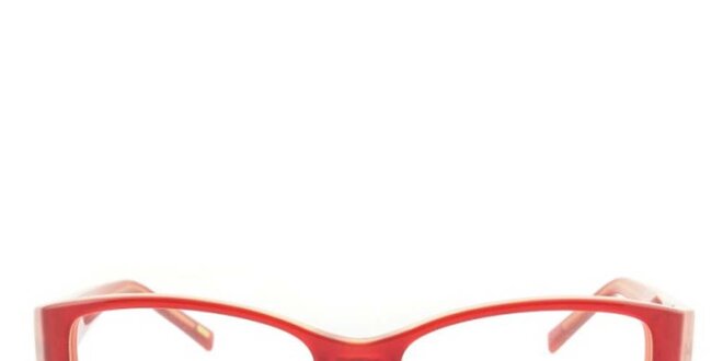 Dámske červené okuliarové rámy s pevnými stranicami Furla