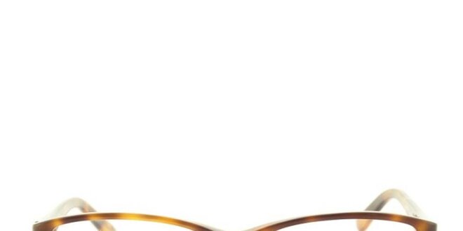 Dámske žlto-hnede žíhané okuliarové rámy Furla