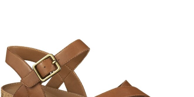 Dámske hnedé remienkové sandále Clarks