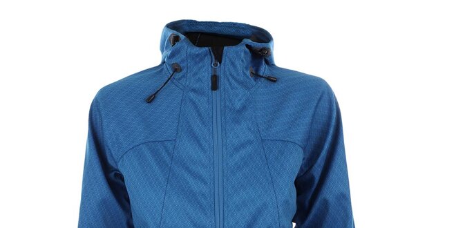 Dámska modrá softshellová bunda so vzorom Trimm