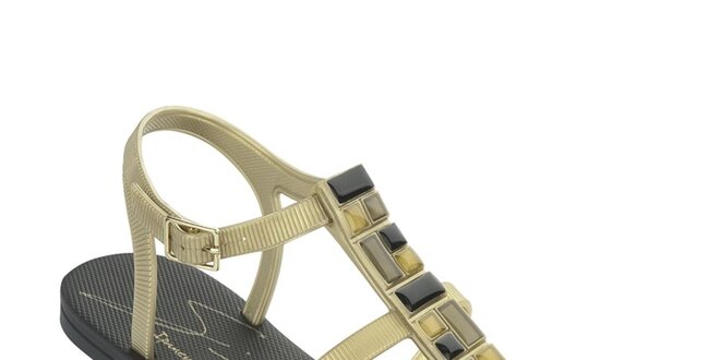 Dámske dvojfarebné sandále so zdobeným remienkom Ipanema