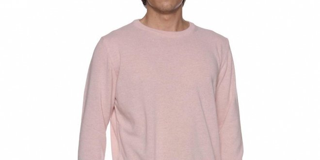 Pánsky svetlo ružový sveter Mario Valentino