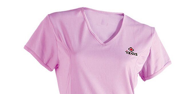 Dámske ružové technické tričko s krátkym rukávom Izas