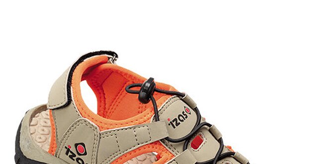 Béžovo-oranžové outdoorové sandále Izas