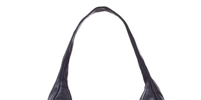 Dámska čierna kabelka z kože Gianni Conti