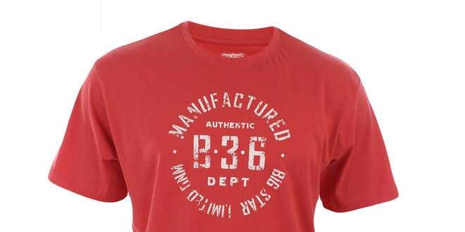 Pánske červené tričko s potlačou Big Star