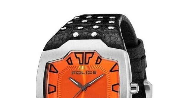 Pánske hodinky s ocvočkovaným remienkom Police
