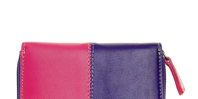 Dámska malá fialovo-ružová peňaženka Puntotres