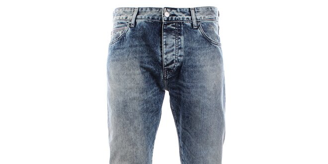 Pánske vintage modré džínsy s vyšúchaním Big Star