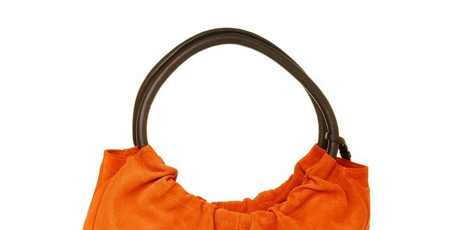 Dámska oranžová semišová kabelka Puntotres