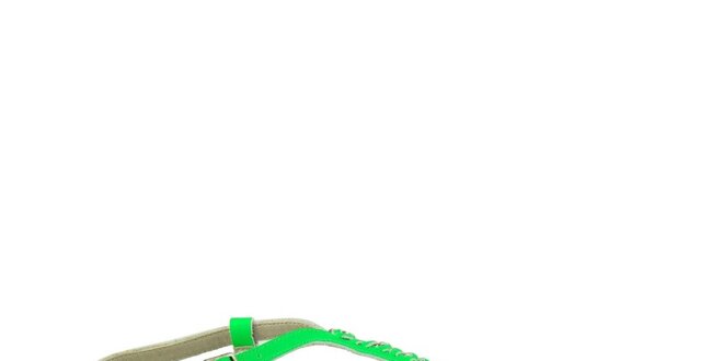 Dámske sýto zelené sandále Eye