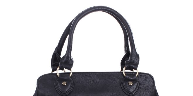 Dámska čierna kabelka s vreckom London Fashion